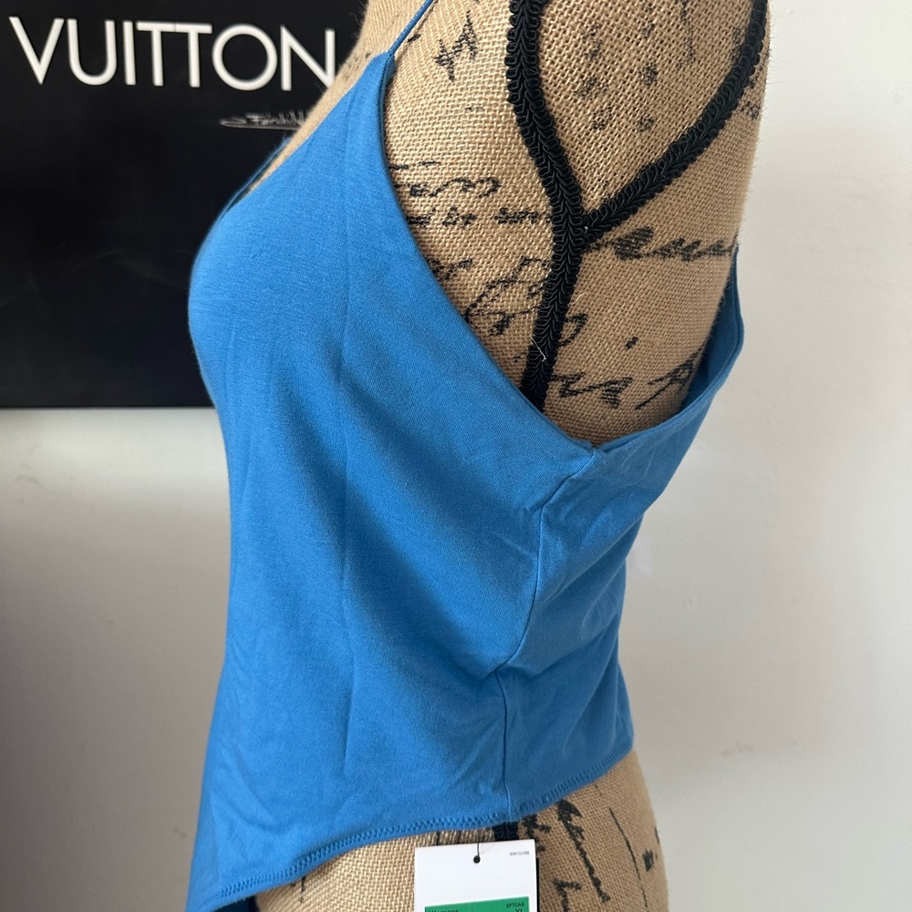 🆕Nike Sportswear Chill Knit Blue Cami Bodysuit - Picture 8 of 13